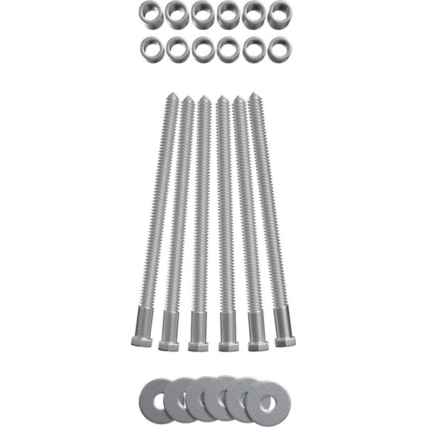 Ekena Millwork Premium Barn Door Flat Track Mounting Hardware for 2 1/4" Door, Silver Metallic GB60015MSM - main